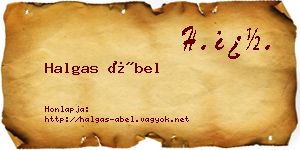 Halgas Ábel névjegykártya