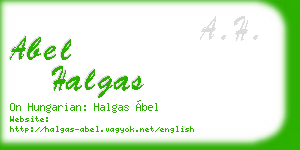 abel halgas business card